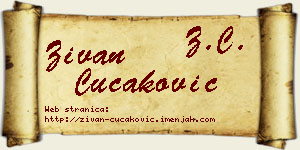 Živan Čučaković vizit kartica